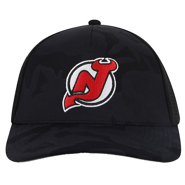 Men's American Needle  Black New Jersey Devils Valin Camo Super Tech Vented Adjustable Hat American Needle