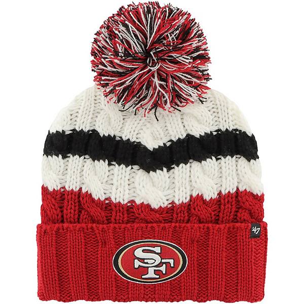 Women's '47 White San Francisco 49ers Ashfield Cuffed Knit Hat with Pom Unbranded