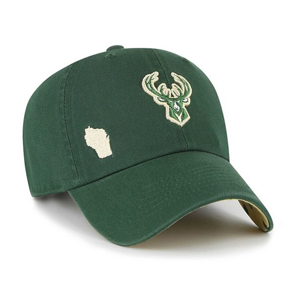 Women's '47  Hunter Green Milwaukee Bucks Confetti Undervisor Clean Up Adjustable Hat Unbranded