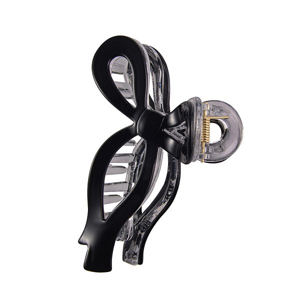 Emberly Black Acrylic Bow Hair Claw Clip Emberly