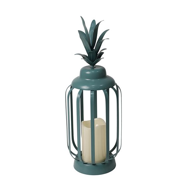 Celebrate Together™ Summer Teal Pineapple Metal Outdoor Lantern Celebrate Together