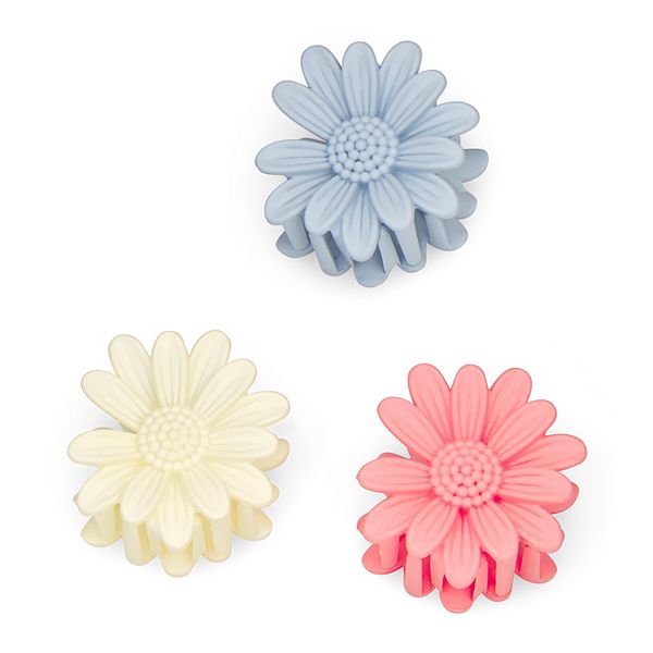 Emberly 3-Pack Matte Daisy Claw Clip Set Emberly