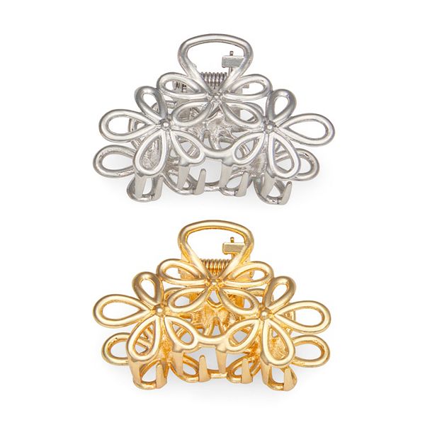 Emberly 2-Pack Metal Daisy Claw Clip Set Emberly