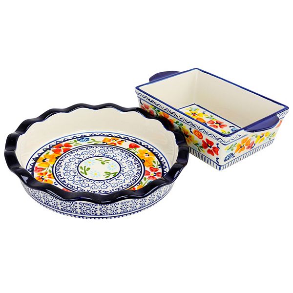 10.5 inch Pie Dish and 10 inch Bakeware set in stoneware Gibson Home