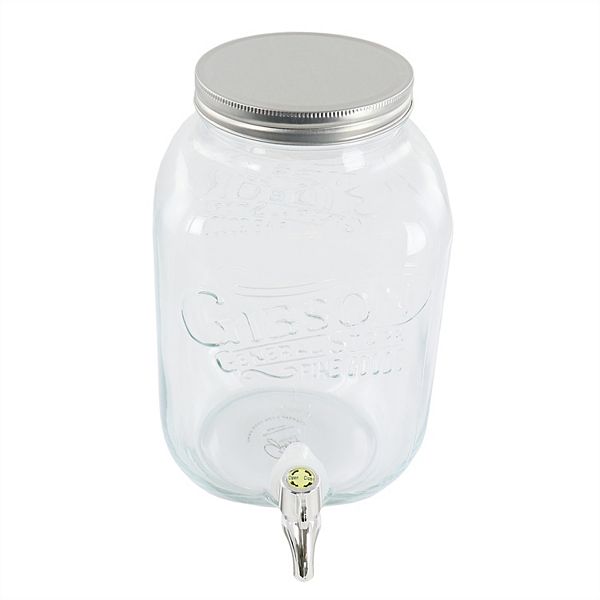 1.1 Gallon Glass Jar Beverage Dispenser Gibson Home