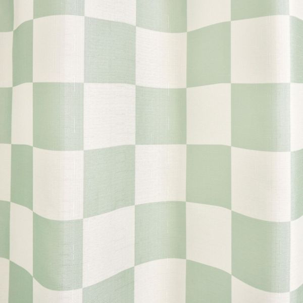 iDesign Checkered Polyester Shower Curtain iDesign