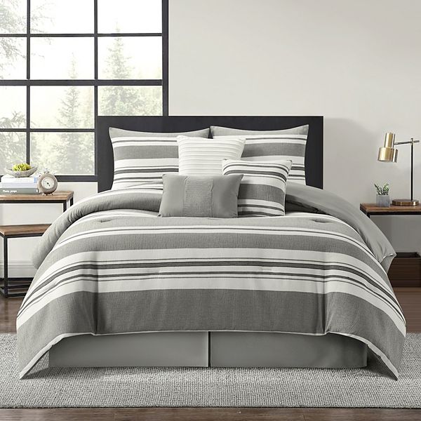 Nanshing Neveah 7-Piece Stripe Comforter Set Nanshing