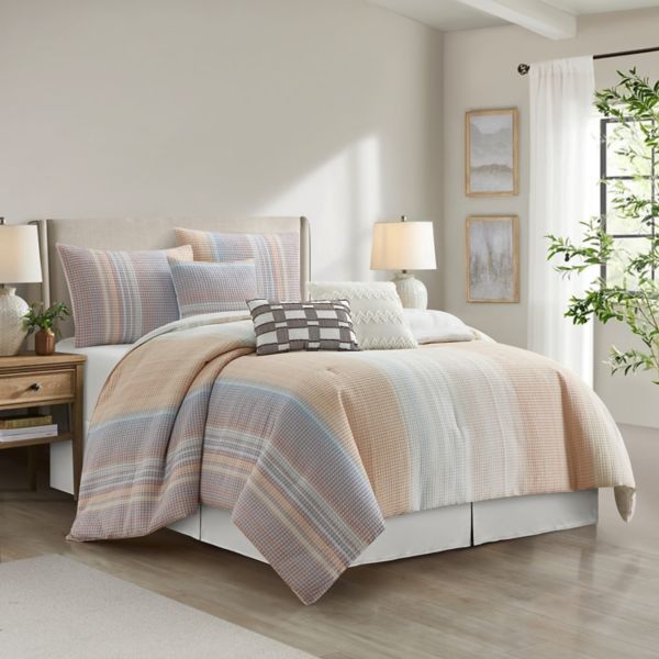 Nanshing Cosette 7-Piece Stripe Comforter Set Nanshing