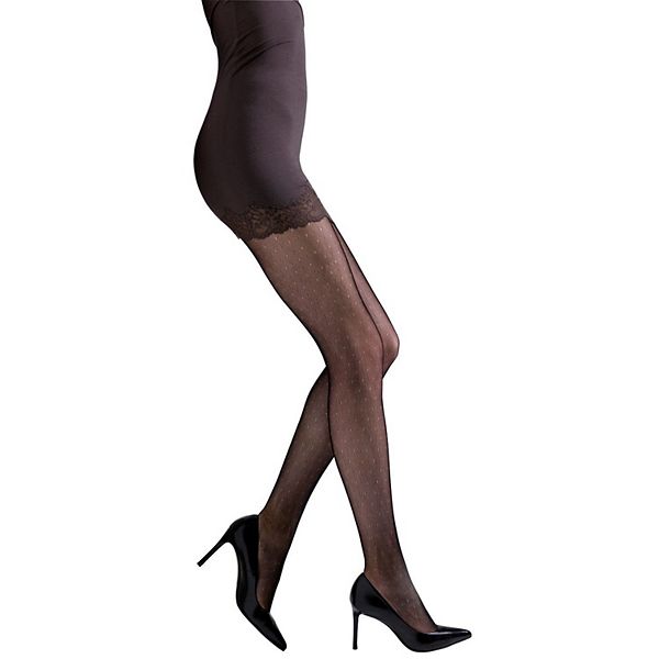 Bristles Shine Net Tights Natori