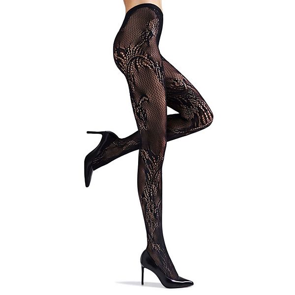 Feather Lace Net Tights Natori