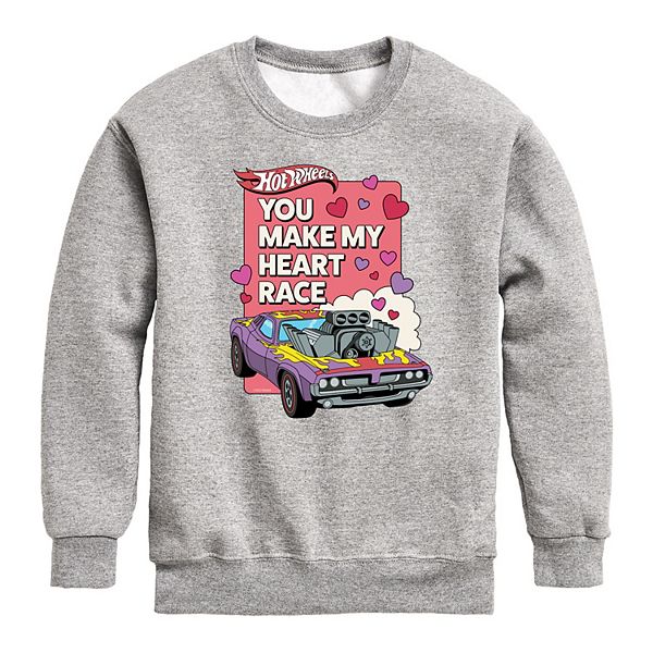 Boys 8-20 Hot Wheels Make My Heart Race Fleece Sweatshirt Hot Wheels