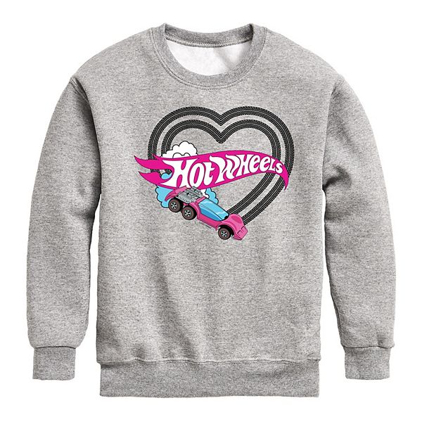 Boys 8-20 Hot Wheels Tire Tracks Heart Fleece Sweatshirt Hot Wheels