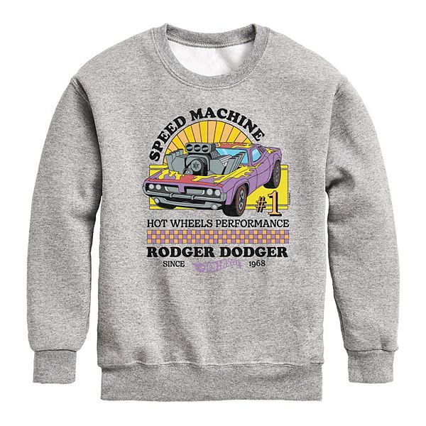 Boys 8-20 Hot Wheels 70s Rodger Dodgers Fleece Sweatshirt Hot Wheels