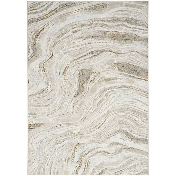 Nourison Glam Modern Ripple Indoor Area Rug RugMarketPlace