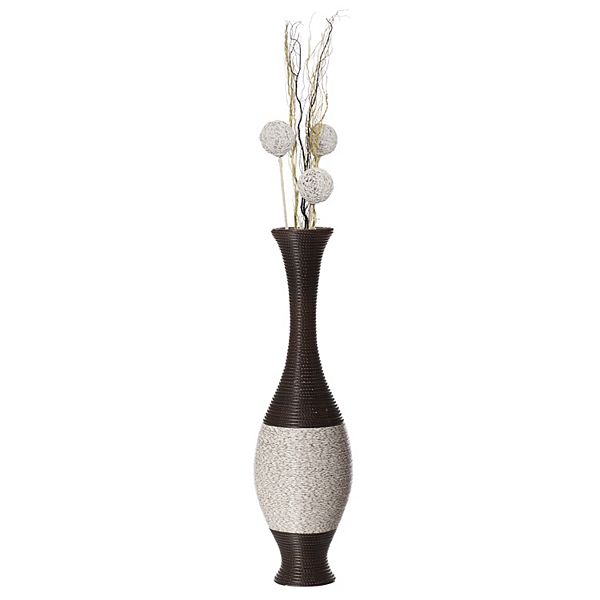 Tall Decorative Floor Vase for Living Room, Dining Room, Hallway, or Entryway Uniquewise