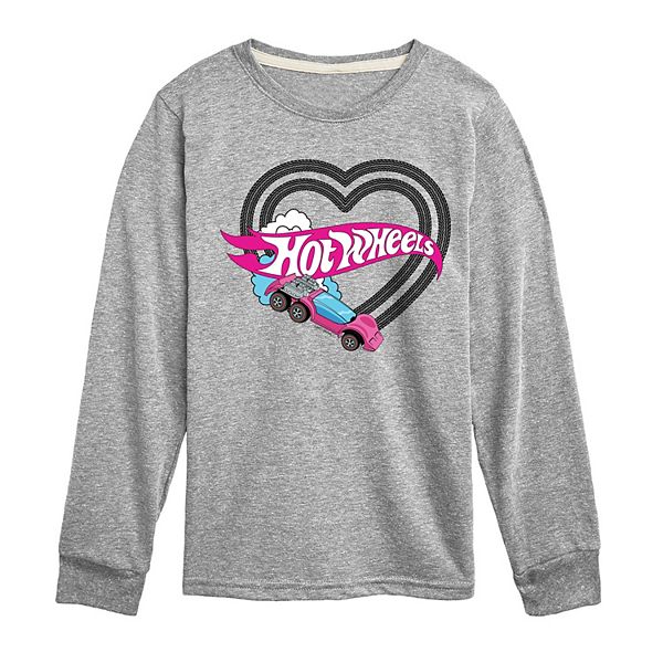 Boys 8-20 Hot Wheels Tire Tracks Heart Long Sleeve Graphic Tee Hot Wheels