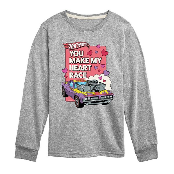 Boys 8-20 Hot Wheels Make My Heart Race Long Sleeve Graphic Tee Hot Wheels