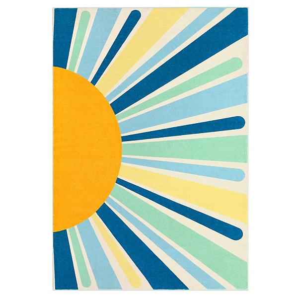 Glowsol Boho Sun Print Area Rug Washable Non Slip Soft Modern Carpet Mat For Home Decor GlowSol