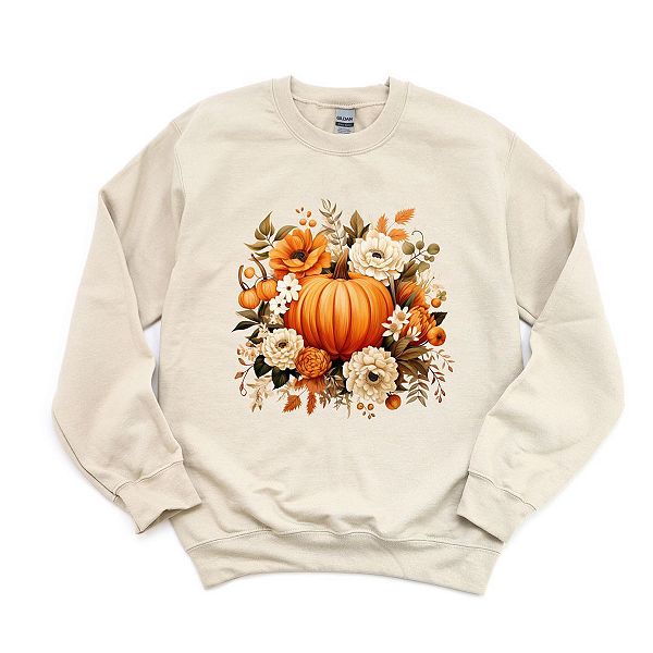 Pumpkin Floral Arrangements Sweatshirt Simply Sage Market