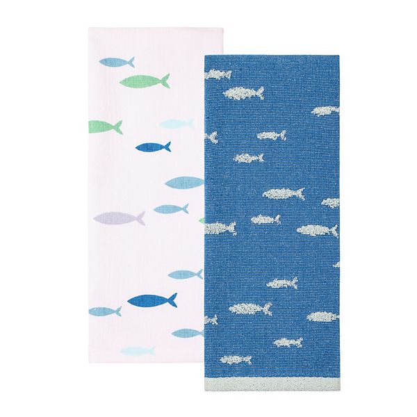 Celebrate Together™ Summer Terry Loop Fish 2-pack Kitchen Towel Set Celebrate Together