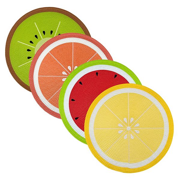 Celebrate Together™ Summer Fruit Round Placemat 4-piece Set Celebrate Together