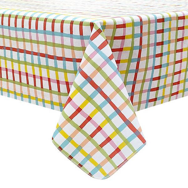 Celebrate Together™ Summer Happy Check Peva Tablecloth Celebrate Together