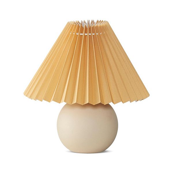 Brightech Serena 10" Ceramic Led Table Lamp With Pleated Shade Brightech