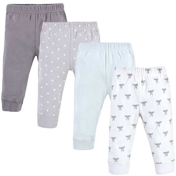 Hudson Baby Baby and Toddler Cotton Pants 4pk, Modern Elephant Hudson Baby