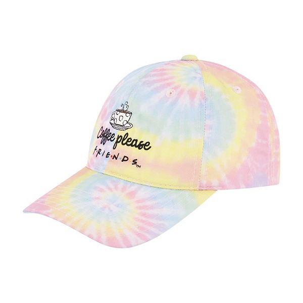 Men's Friends Coffee Please Embroidered Tie Dye Dad Baseball Cap Friends