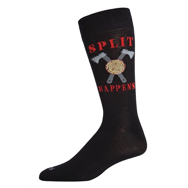 Men's Split Happens Novelty Crew Sock Memoi