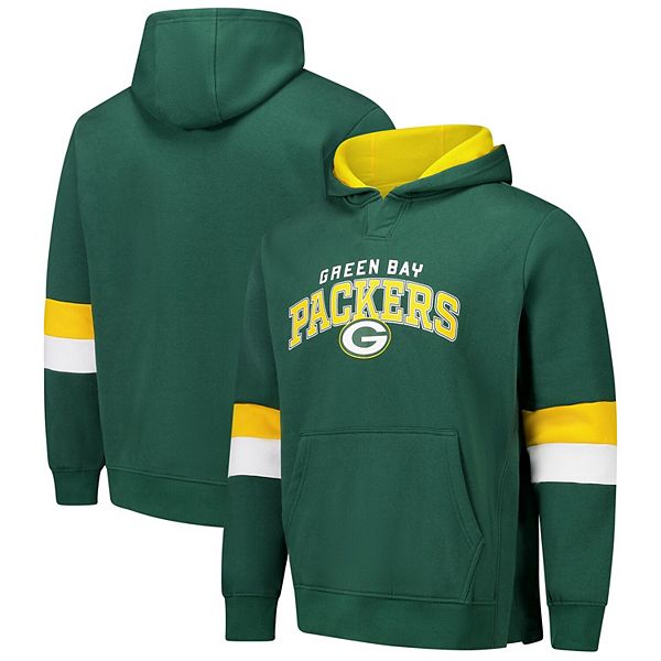 Men's G-III Sports by Carl Banks Green/Gold Green Bay Packers Adaptive Faceoff Pullover Hoodie G-III Sports by Carl Banks