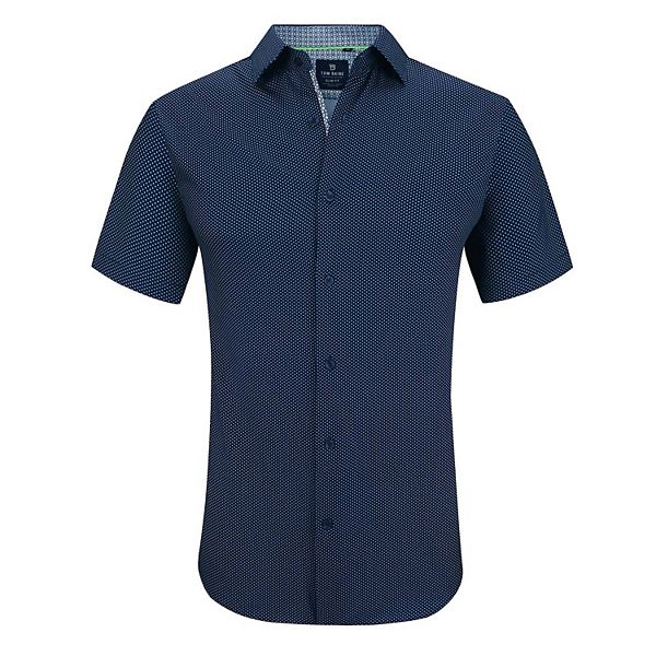 Tom Baine Slim Fit Short Sleeve Performance Stretch Button Down Tom Baine