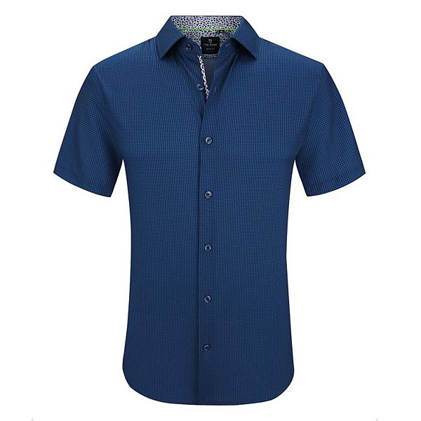 Tom Baine Slim Fit Short Sleeve Performance Stretch Button Down Tom Baine