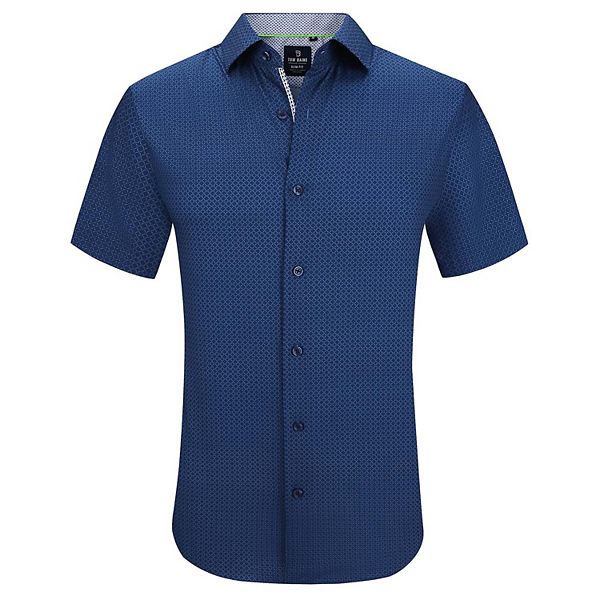 Tom Baine Slim Fit Short Sleeve Performance Stretch Button Down Tom Baine