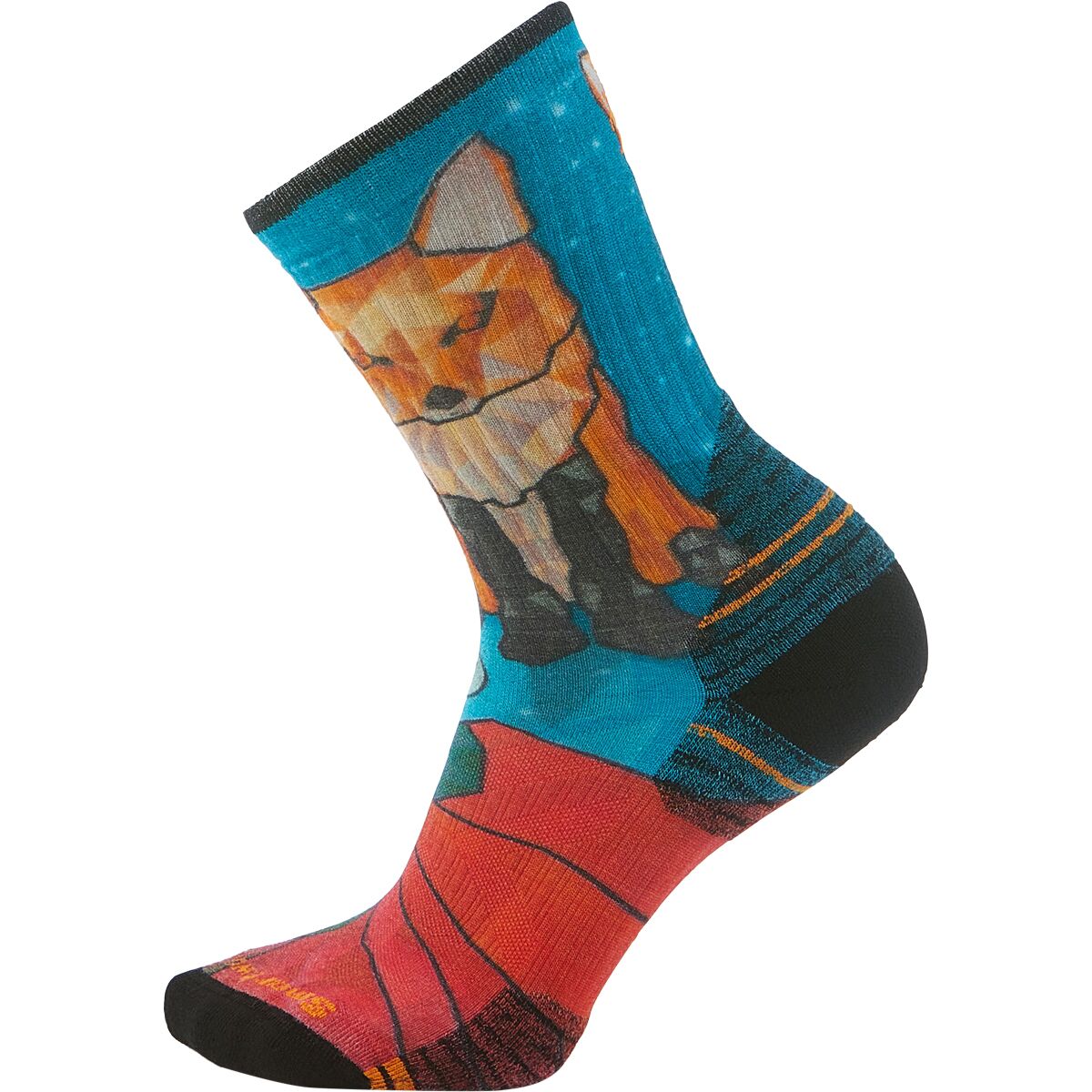 Hike Targeted Cushion Geo Fox Print Crew Sock Smartwool