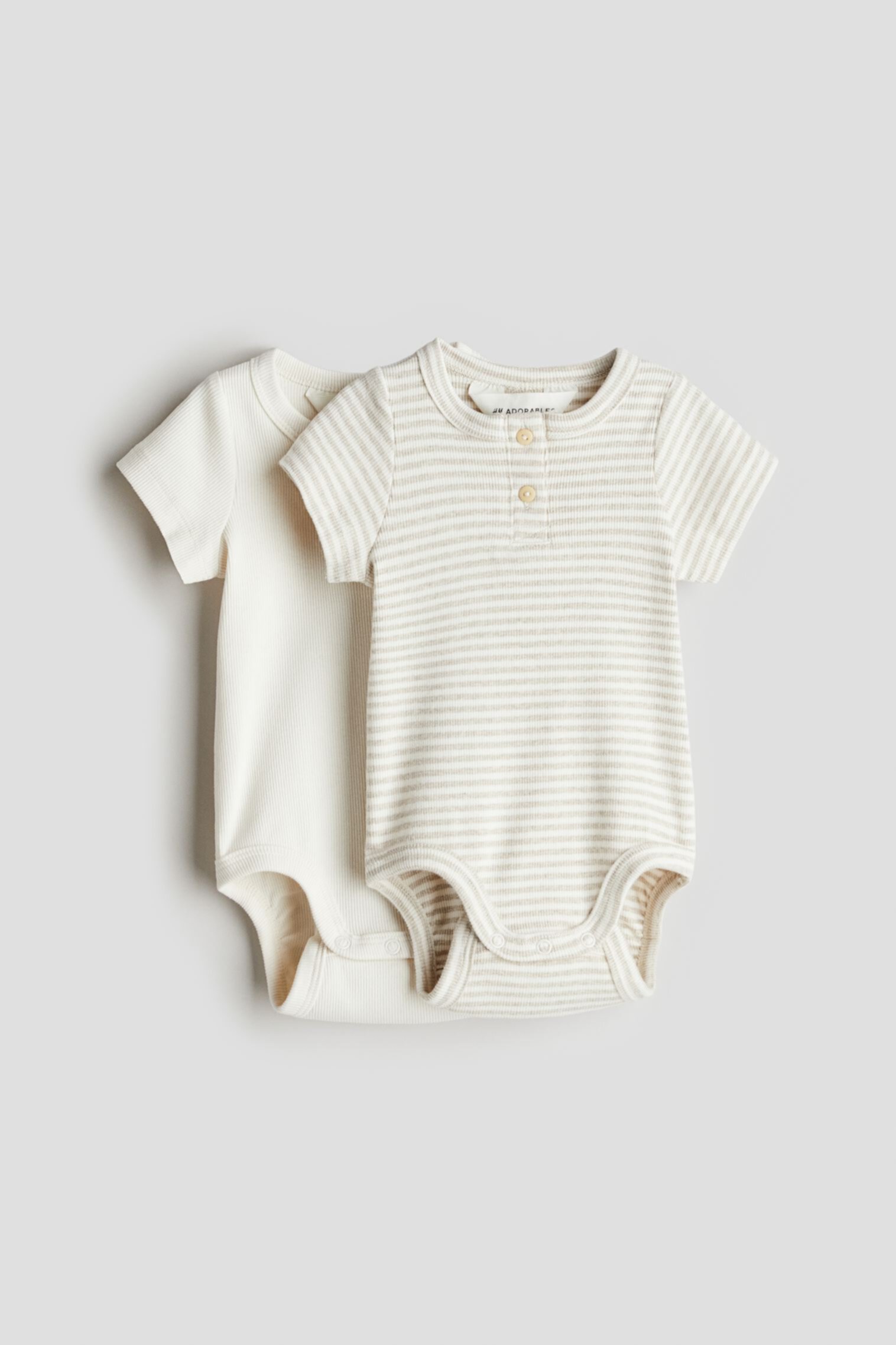 2-pack Henley Bodysuits H&M