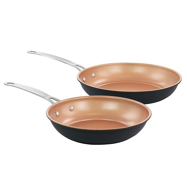 Gibson Home Chestnut 2 Piece Nonstick Carbon Steel Frying Pan Set Gibson Home