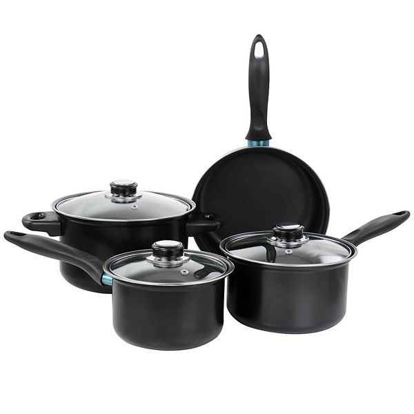 Gibson Home Newton 7 Piece Carbon Steel Cookware Set Gibson Home