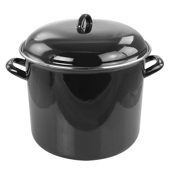 Gibson Home 12 Quart Enamel On Steel Stock Pot with Lid Gibson Home