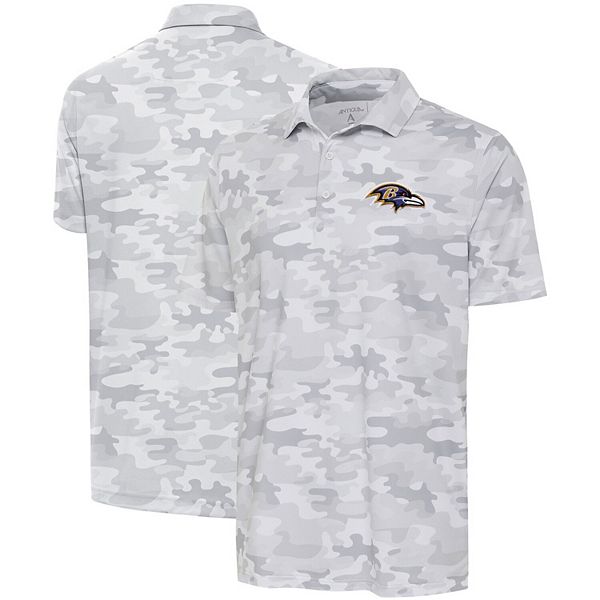 Men's Antigua White Baltimore Ravens Collide Polo Antigua