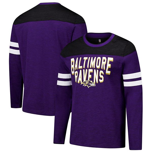 Men's G-III Sports by Carl Banks Purple/Black Baltimore Ravens Adaptive Hail Mary Long Sleeve T-Shirt G-III Sports by Carl Banks