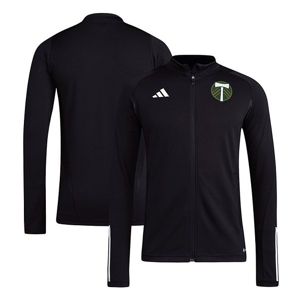 Men's adidas Black Portland Timbers 2023 On-Field AEROREADY Full-Zip Training Top Unbranded