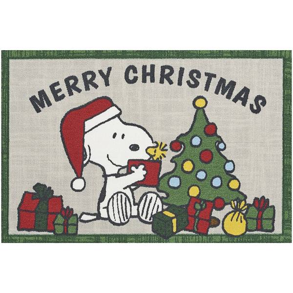 Peanuts Snoopy Merry Christmas 2' x 3' Grey Holiday Accent Rug RugMarketPlace