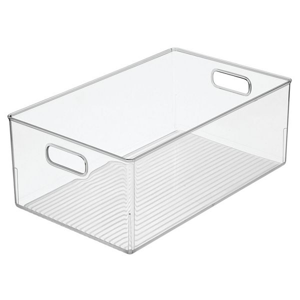 iDesign Large Plastic Bathroom Storage Bin with Handles iDesign