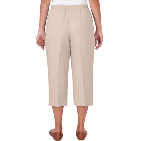 Petite Alfred Dunner Button Hem Capri Pants Alfred Dunner