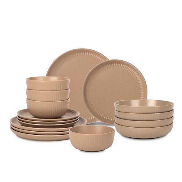 Stone Lain Logan Stoneware 16-Piece Dinnerware Set Stone Lain