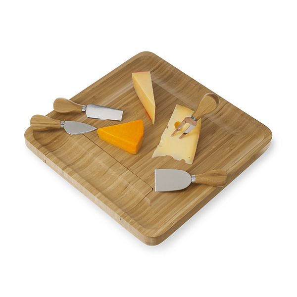 Bamboo Cheese Board and Knife Set Twine® Twine