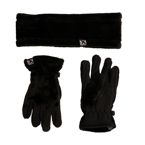 Girls 4-16 ZeroXposur 2-Piece Head Band & Gloves Set ZeroXposur