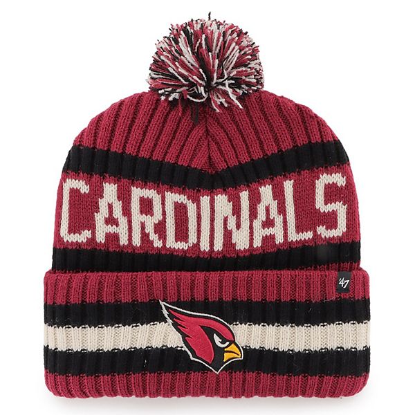 Men's '47  Cardinal Arizona Cardinals Bering Cuffed Knit Hat with Pom Unbranded