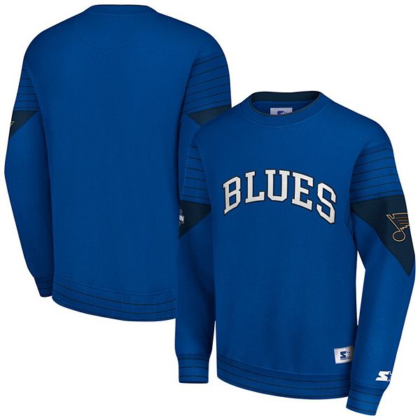 Men's Starter  Blue St. Louis Blues Faceoff Pullover Sweatshirt Starter